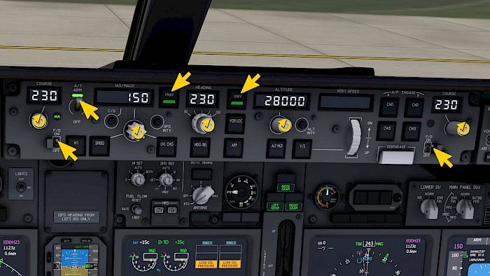 Передняя приборная панель Boeing 737